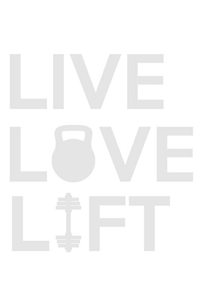 StoryGift Romania Sticker Autocolant 30CM Exterior pentru cei care se duc la sala cu mesajul "Live, love, lift"