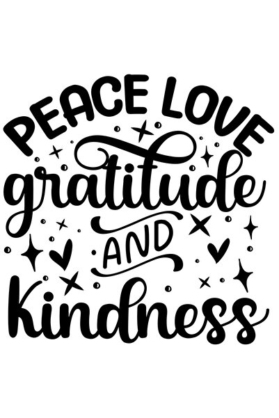 StoryGift Romania Sticker Eticheta 40CM Exterior cu inimioare si textul "Peac...