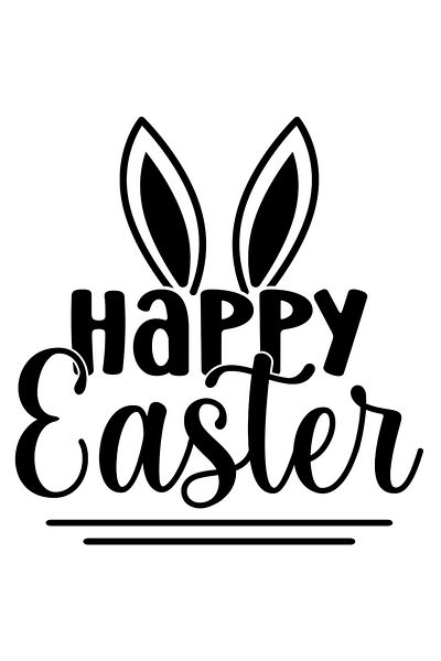 StoryGift Romania 90CM Exterior Adhesive Sticker with rabbit ears and the wish "Happy Easter" - Easter