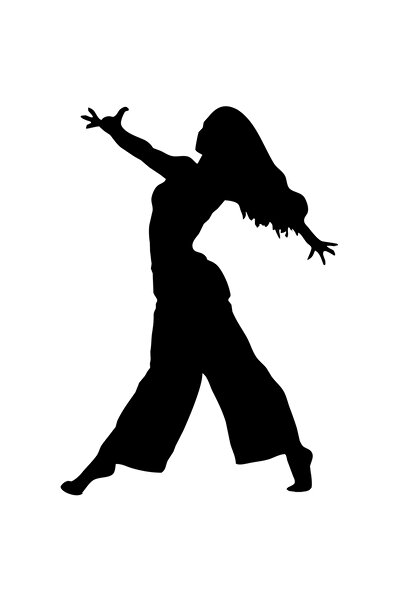 StoryGift Romania Sticker Autocolant 70CM Exterior cu o femeie care danseaza ...