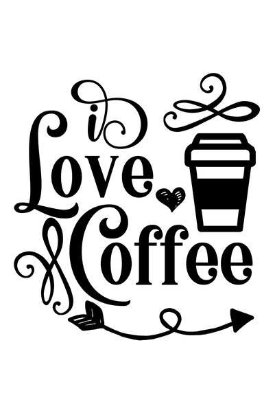 StoryGift Romania Sticker Exterior cu inimioara pentru iubitorii de cafea si ...