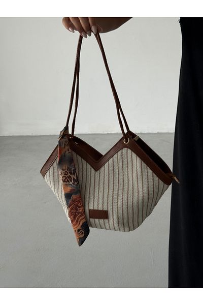 ALTUDA Women's Straw Fabric Shoulder Bag Node