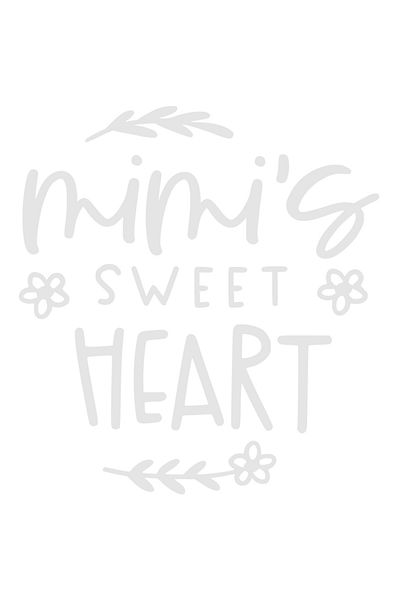StoryGift Romania Sticker Eticheta 50CM Exterior cu floricele si textul in engleza "Mimi's sweet heart" - scumpe