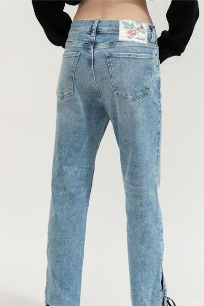 Replay Maijke Cropped Straight High Rise Kadın Jean Pantolon
