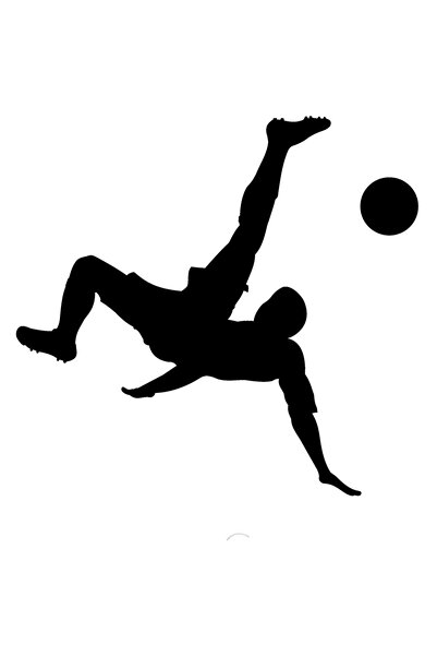 StoryGift Romania Sticker Eticheta 40CM Exterior cu un fotbalist care suteaza...