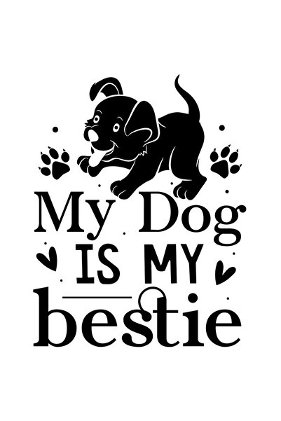 StoryGift Romania Sticker Autocolant 70CM Exterior cu un catelus pentru iubit...