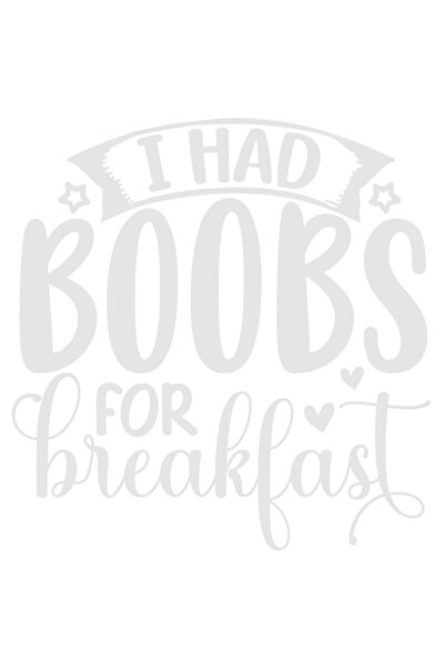 StoryGift Romania Sticker Exterior cu inimioare si mesajul in limba engleza "I had bo*bs for breakfast" - mi