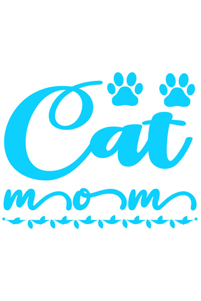 StoryGift Romania Sticker Adeziv 90CM Exterior cu labute si textul "Cat mom" ...