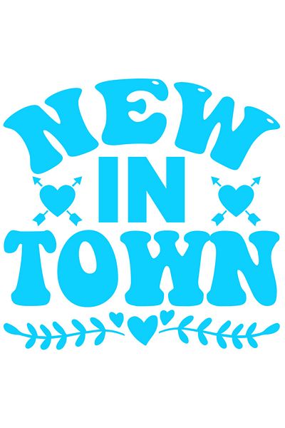 StoryGift Romania Sticker Eticheta 40CM Exterior pentru cei noi in oras cu mesajul in engleza "New in town" , Vi