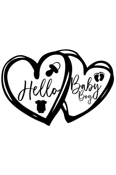 StoryGift Romania Sticker Adeziv 90CM Exterior cu inimioare pentru un baietel...