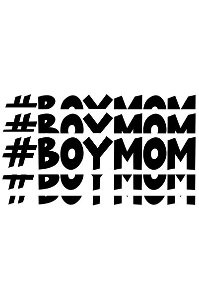 StoryGift Romania Sticker Autocolant 70CM Exterior cu "#Boymom" - baiatu' mam...