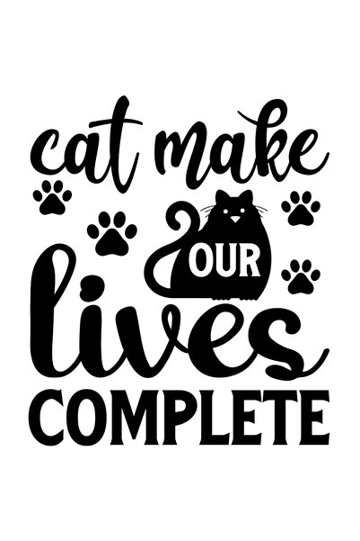 StoryGift Romania Sticker Eticheta 40CM Exterior cu mesajul "Pisicile ne fac ...