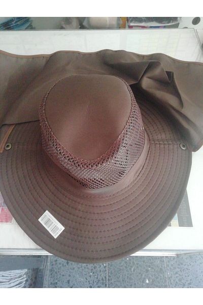 İLHANLAR Adult Mesh Ense Protected Fedora Hat Brown