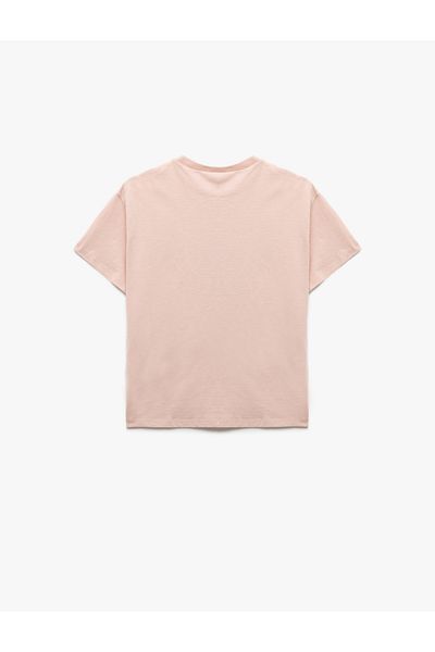 Koton Crew Neck Short Sleeve Printed Cotton T-Shirt