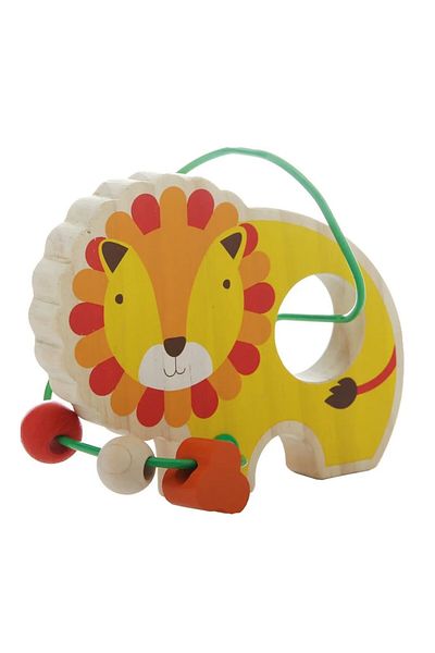 zola Wooden educational toy, Motor skills maze, cute lion, 15.5 x 8 x 12 cm