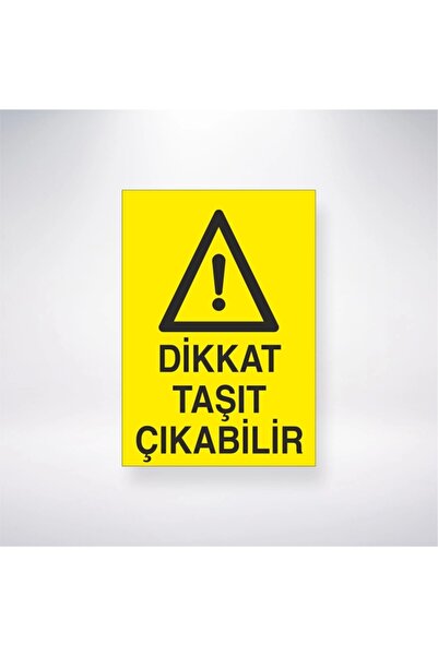 Reysa Tasarım Caution Vehicle May Exit Sticker 20X28 cm