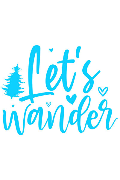 StoryGift Romania Sticker Exterior cu inimioare si textul in limba engleza "Let's wander" - hai sa ratacim/h