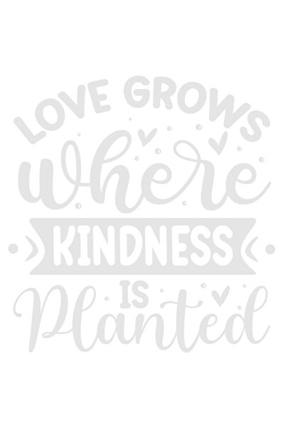 StoryGift Romania Sticker Exterior cu inimioare si textul "Iubirea creste aco...