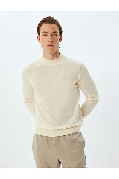 Koton Πλεκτό Πουλόβερ Stand Collar Basic