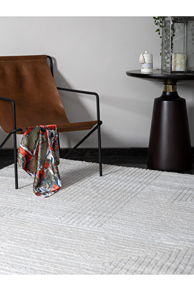 Viviana Home La Passion Iskandinav Salon Halısı Mutfak Halısı Yolluk Beyaz Kr...