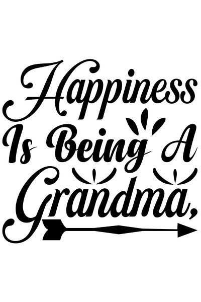 StoryGift Romania Sticker Autocolant 70CM Exterior cu mesaj care transmite ca fericirea inseamna sa fii o bunica