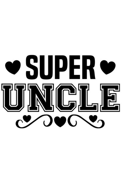 StoryGift Romania Sticker Autocolant 70CM Exterior pentru un unchi iubit si apreciat cu mesajul "Super uncle" -