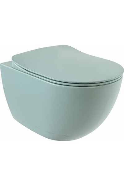 Creavit Free Rim-Off Asma Kanalsız Klozet Nil Yeşili FE322 + Yavaş Kapanır Kapak