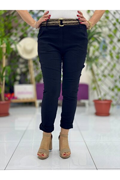 Punta Otantik NC21358 Pantaloni din bumbac italian negri