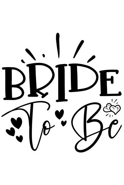 StoryGift Romania Sticker Autocolant 70CM Exterior cu inimioare si textul in engleza "Bride to be" - mireasa sa