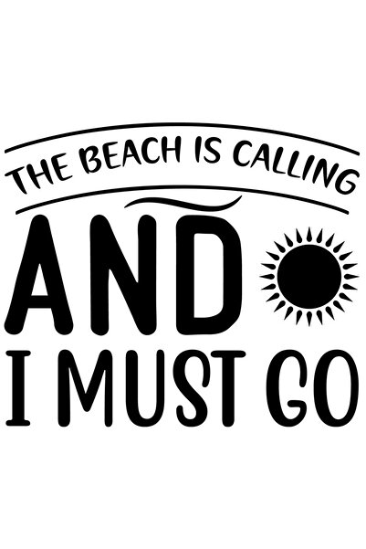 StoryGift Romania Sticker Exterior cu ilustratie in care apar soarele si textul "The beach is calling and I