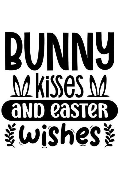 StoryGift Romania 90CM Exterior Adhesive Sticker with bunny ears and the message "Rabbit kisses and Happy Birthday wishes"