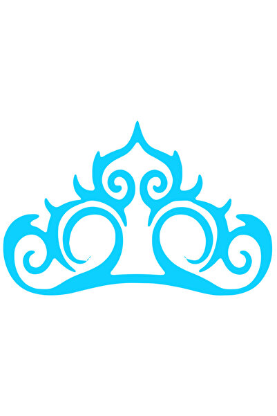 StoryGift Romania Sticker Eticheta 40CM Exterior cu o coroana - pentru o regina , Vinyl Albastru, 40 cm