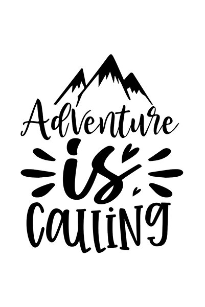 StoryGift Romania Sticker Autocolant 30CM Exterior cu munti pentru iubitorii de aventura - "Aventura te cheama"