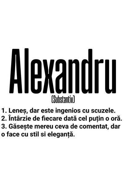 StoryGift Romania Sticker Adeziv 90CM Cu Numele Alexandru, Amuzant, Lenes, Ha...