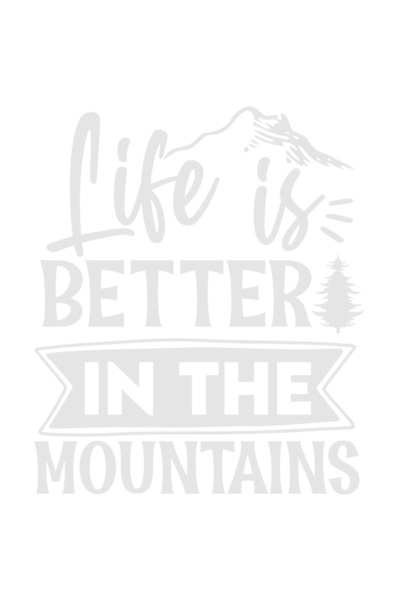 StoryGift Romania Sticker Autocolant 70CM Exterior cu munti si un brad cu mesajul "Life is better in the mountai