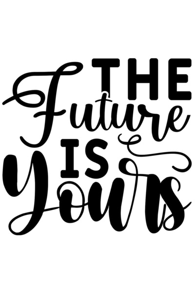 StoryGift Romania Sticker Exterior Cu Textul "the Future Is Yours" - Viitorul E Al Tau , Vinyl Negru, 20 Cm