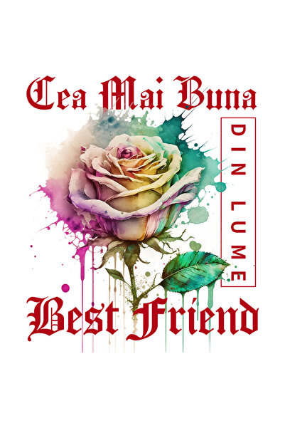 StoryGift Romania Sticker Adeziv 90CM Cu Textul Cea Mai Buna Best Friend, Din...