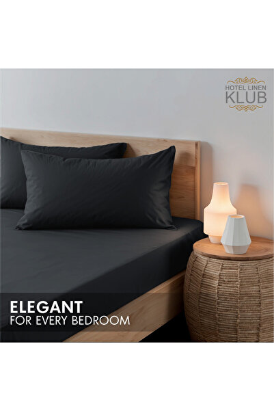 Hotel Linen Klub 3-Piece Microfiber King (180x200cm) Plain Fitted Sheet Set