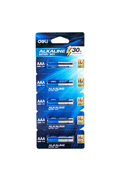 Deli Baterii alcaline R3 (AAA) blister 1 buc. Deli