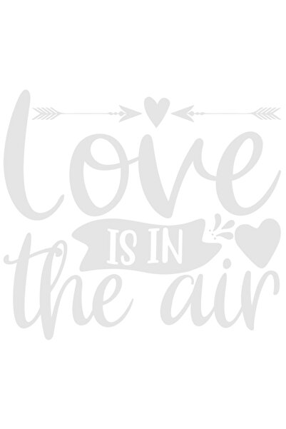 StoryGift Romania Sticker Adeziv 90CM Exterior cu inimioare si textul "Iubirea e in aer" - pentru persoanele ind
