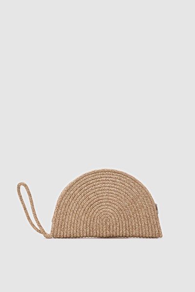 Shule Bags Most Mink Handmade Straw Clutch Bag