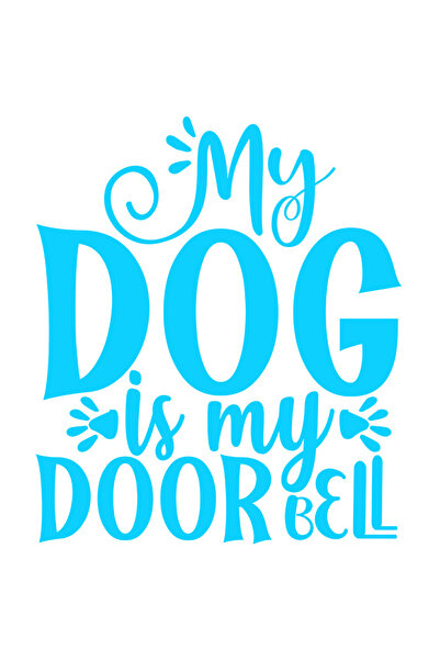 StoryGift Romania Sticker Exterior cu mesajul "Cainele meu este soneria de la...