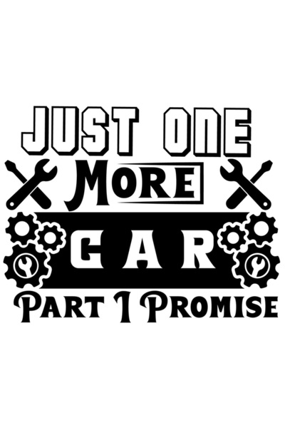 StoryGift Romania Sticker Eticheta 50CM Exterior cu mesajul "Just one more car part, I promise" - doar inca o pi