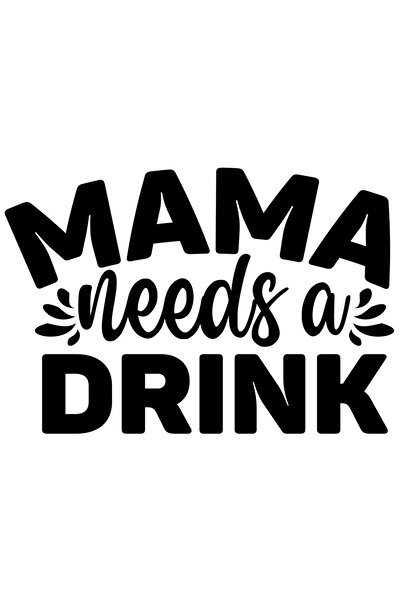 StoryGift Romania Sticker Autocolant 30CM Exterior pentru mamele care au nevoie de o bautura - stres , Vinyl Neg