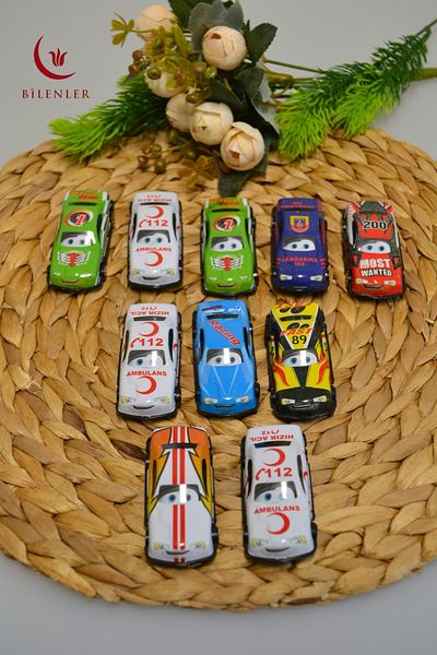 Bilenler Set of 10 Metal Toy Cars – Mixed Model (Ambulance, Race Car and More)