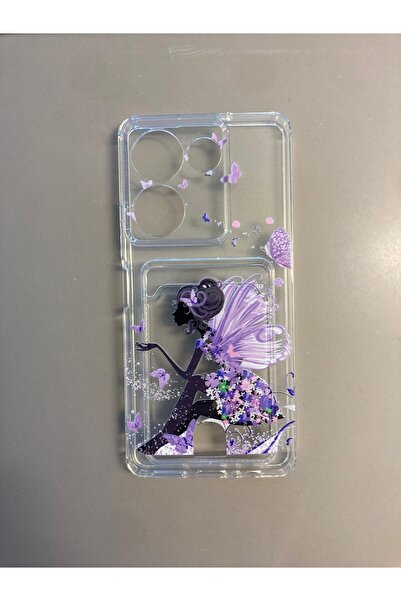 Newon Tecno Camon 20 Fairy Girl Printed Transparent Silicone Phone Case with Card Holder Cover (Compatible with Ck6N)