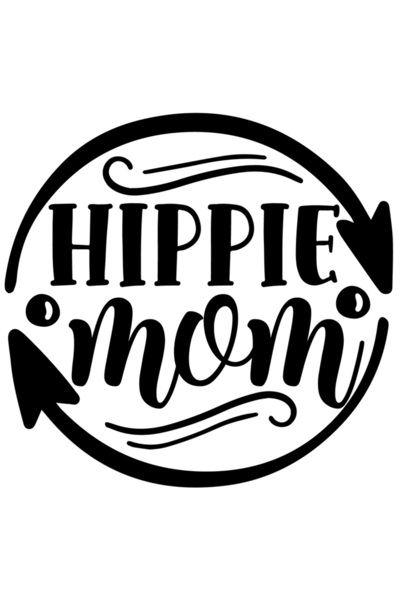 StoryGift Romania Sticker Exterior Pentru O Mama Hippie - Iubita , Vinyl Negr...