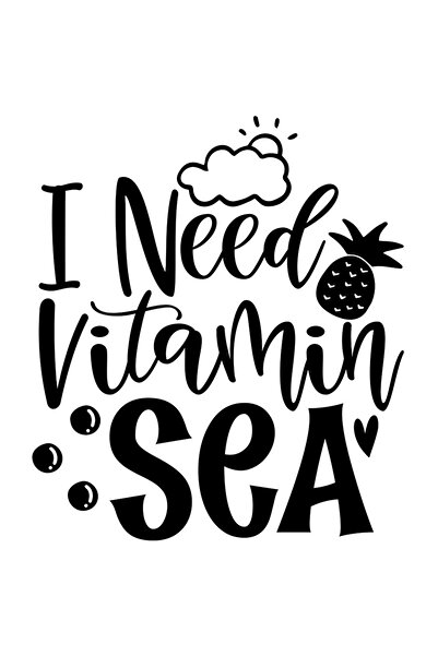 StoryGift Romania Sticker Exterior Cu Mesajul "am Nevoie De Vitamina De Mare"...