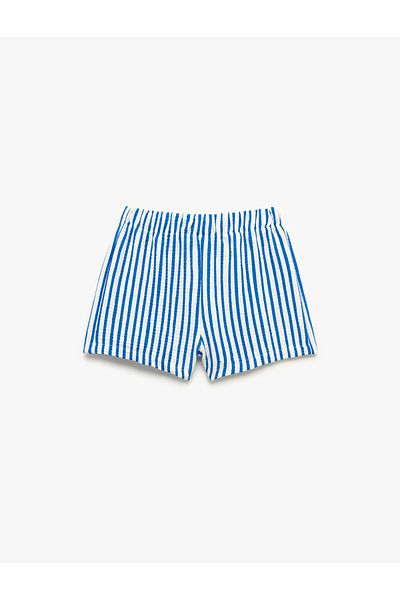 Koton Pantaloni scurți din țesătură încrețită cu talie elastică