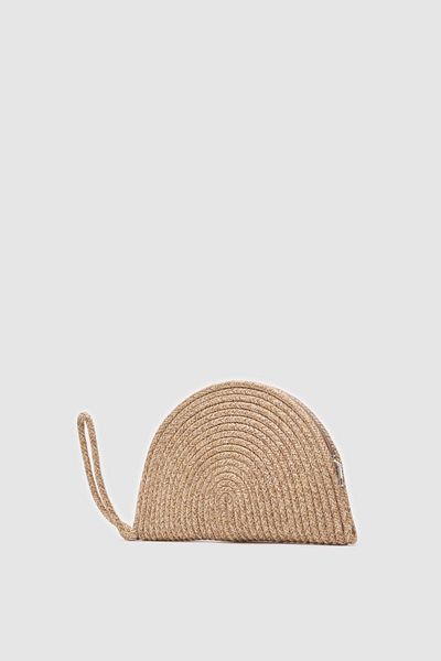Shule Bags Most Mink Handmade Straw Clutch Bag